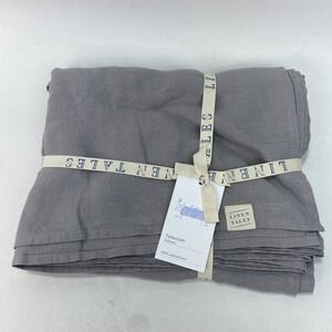 Linen Tales Light Grey Lightweight Linen Tablecloth, 160X250 cm / 63" X 98" in